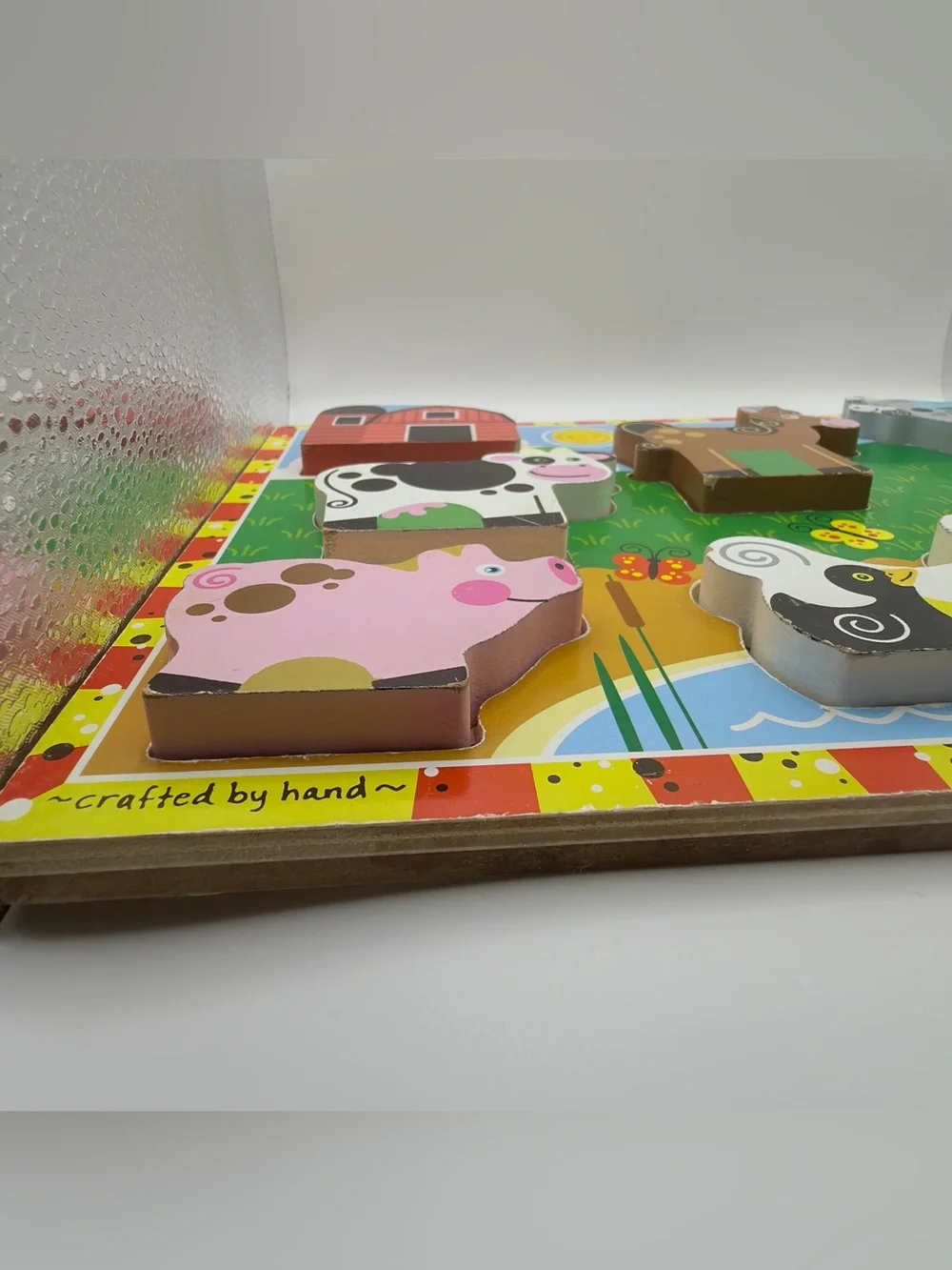 Melissa & Doug Farm Animal Wooden Puzzle - Colorful Barnyard Playset